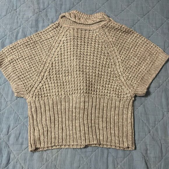 Sioni Chunky Knit Short Sleeve Cardigan Sweater – Petite Small - Picture 6 of 6